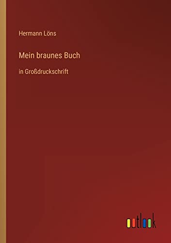 Mein braunes Buch: in Großdruckschrift