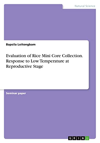 Evaluation of Rice Mini Core Collection. Response to Low Temperature at Reproductive Stage