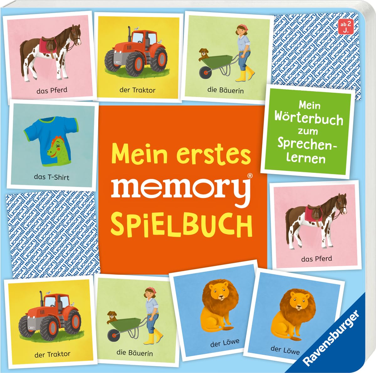 Mein erstes memory® Spielbuch: Kinderbuch ab 2 Jahren, Wörterbuch, Pappbilderbuch: Mein Wörterbuch zum Sprechenlernen