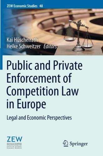 Public and Private Enforcement of Competition Law in Europe: Legal and Economic Perspectives (ZEW Economic Studies, Band 48)