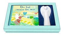 Geschenkset - Du bist immer bei mir: Geschenkset mit Engel-Handschmeichler und Gebetbüchlein