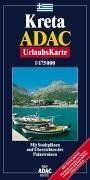 ADAC Karte, Kreta: Mit Stadtplänen und Übersichten der Palastruinen. Mit Ortsregister und Kennzeichnung von Sehenswürdigkeiten und landschaftlich schönen Strecken