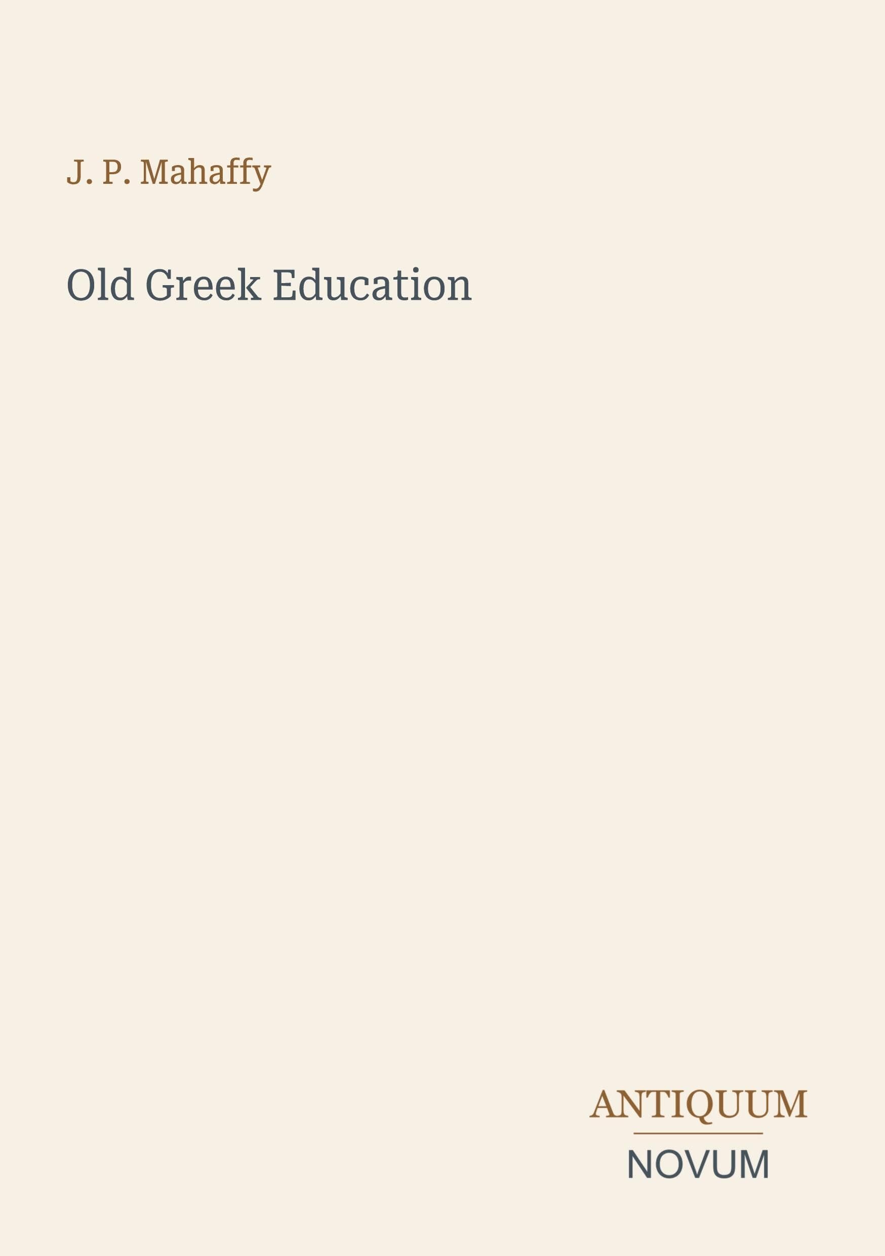 Old Greek Education