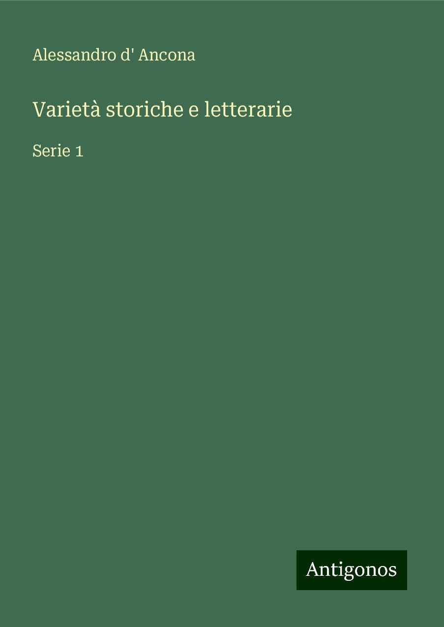 Varietà storiche e letterarie: Serie 1