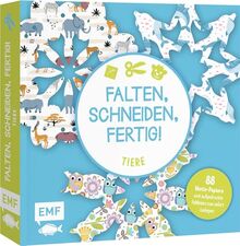Bastelblock: Falten, Schneiden, fertig! - Tiere: Mit 88 Motiv-Papieren und aufgedruckten Falt- und Schnittlinien für 16 Modelle zum Sofort-Loslegen