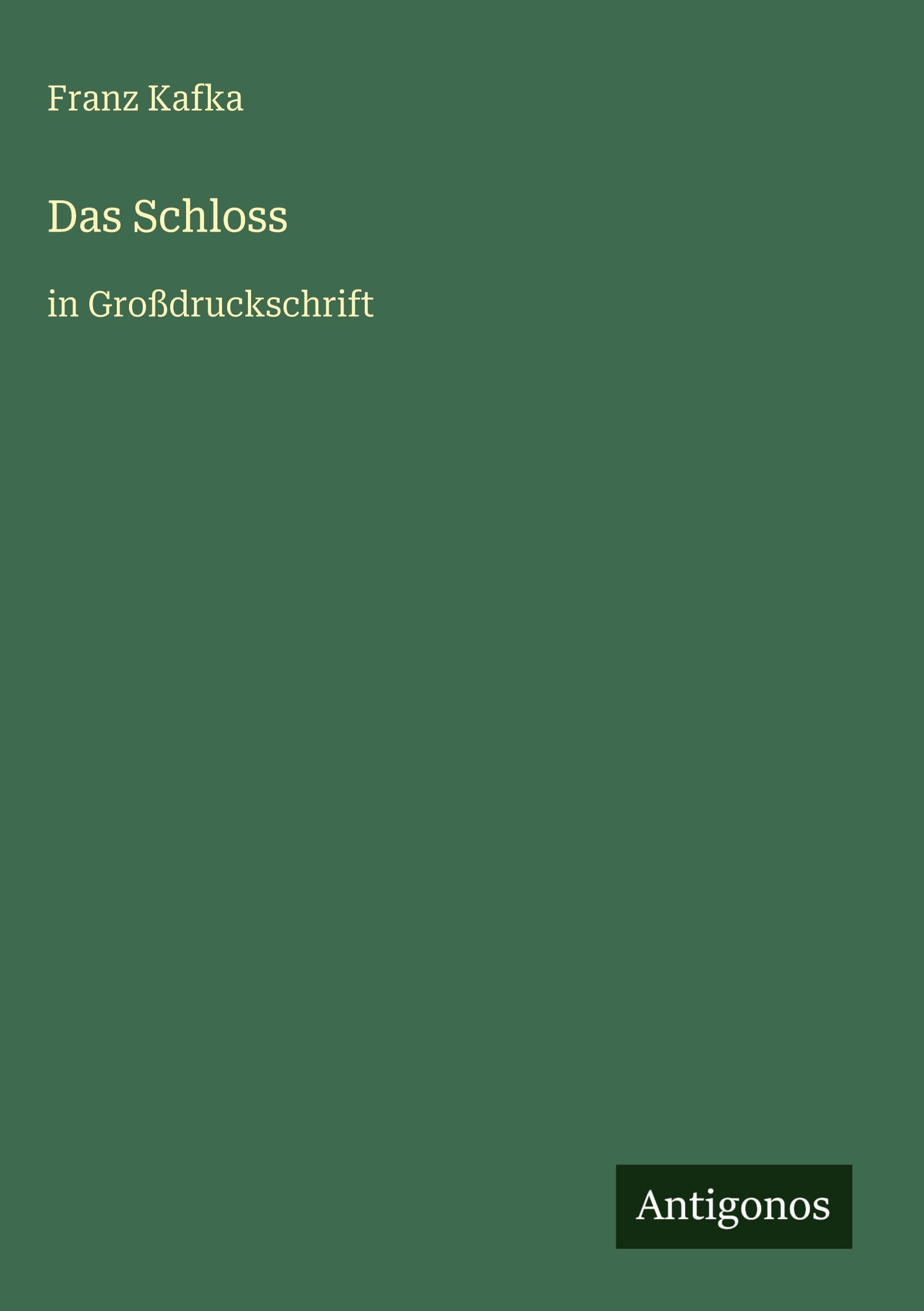 Das Schloss: in Großdruckschrift