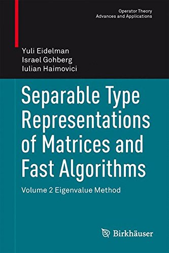 Separable Type Representations of Matrices and Fast Algorithms: Volume 2 Eigenvalue Method (Operator Theory: Advances and Applications)