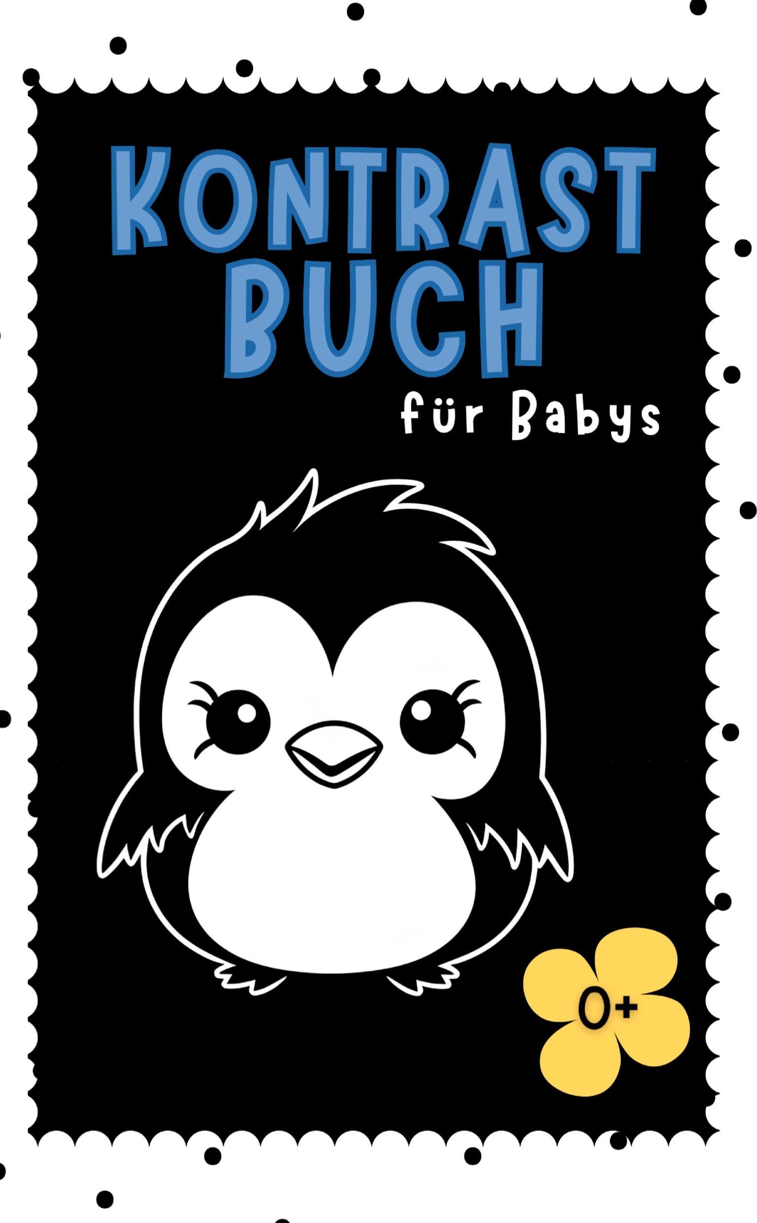 Kontrastbuch Baby: Ein schwarz-weiß Fokusbuch, zur Förderung der visuellen Entwicklung ab 0-6 Monaten. Mit wunderschönen Motiven und kontrastreichen Bildern.
