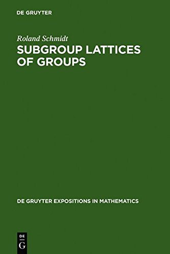 Subgroup Lattices of Groups (De Gruyter Expositions in Mathematics, Band 14)