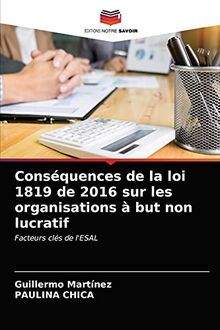 Conséquences de la loi 1819 de 2016 sur les organisations à but non lucratif: Facteurs clés de l'ESAL