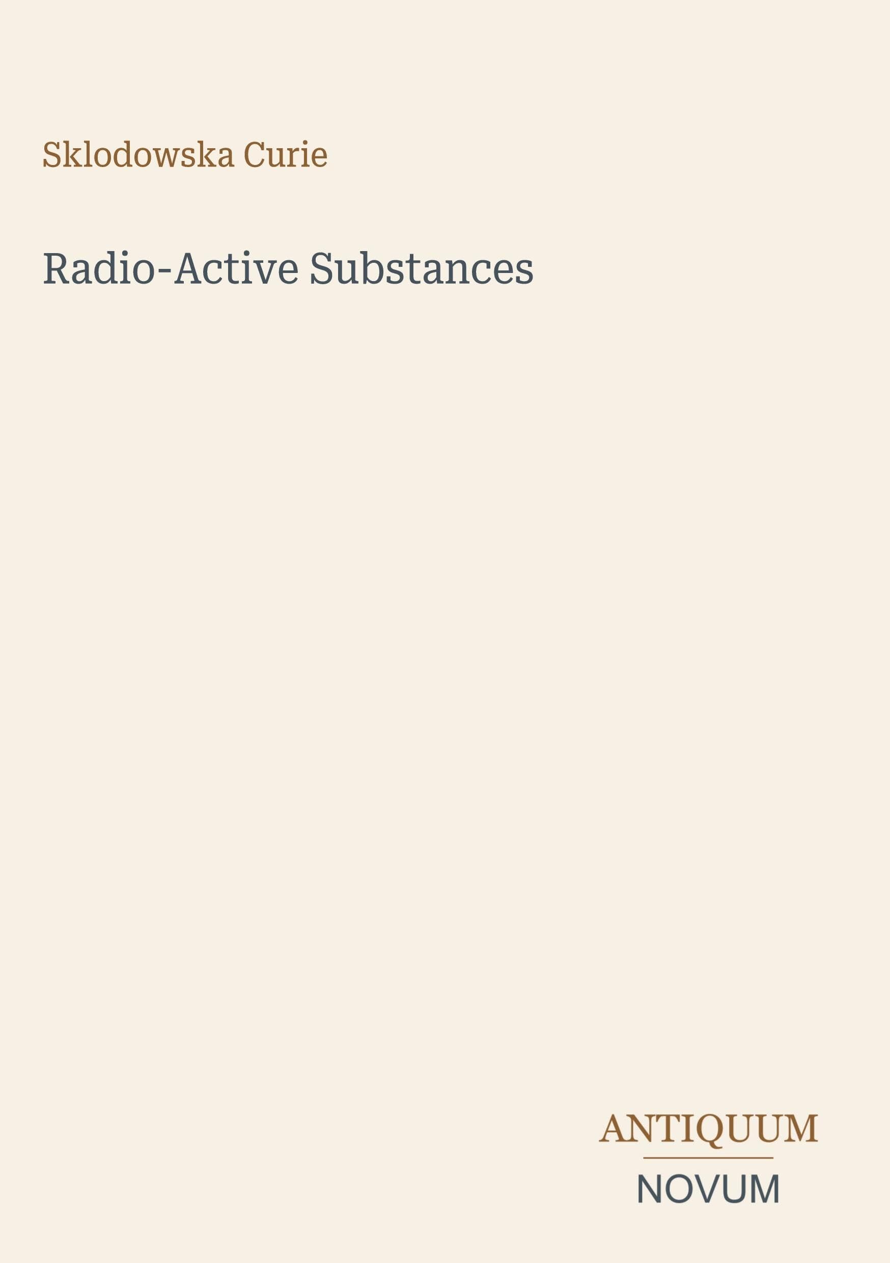 Radio-Active Substances