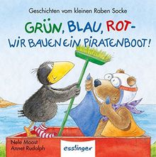 Kleiner Rabe Socke: Grün, Blau, Rot - Wir bauen ein Piratenboot! - Mini-Ausgabe | Buch | Zustand sehr gut