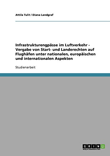 Infrastrukturengpässe im Luftverkehr. Vergabe von Start- und Landerechten. Nationale, europäische und internationale Aspekte.