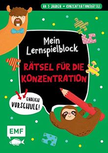 Endlich Vorschule! Mein Lernspielblock – Konzentrationsrätsel: Übungen und Rätsel ab 5 Jahren