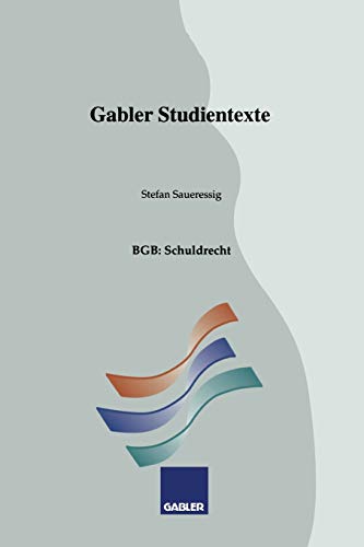 Bgb: Schuldrecht (Gabler-Studientexte)