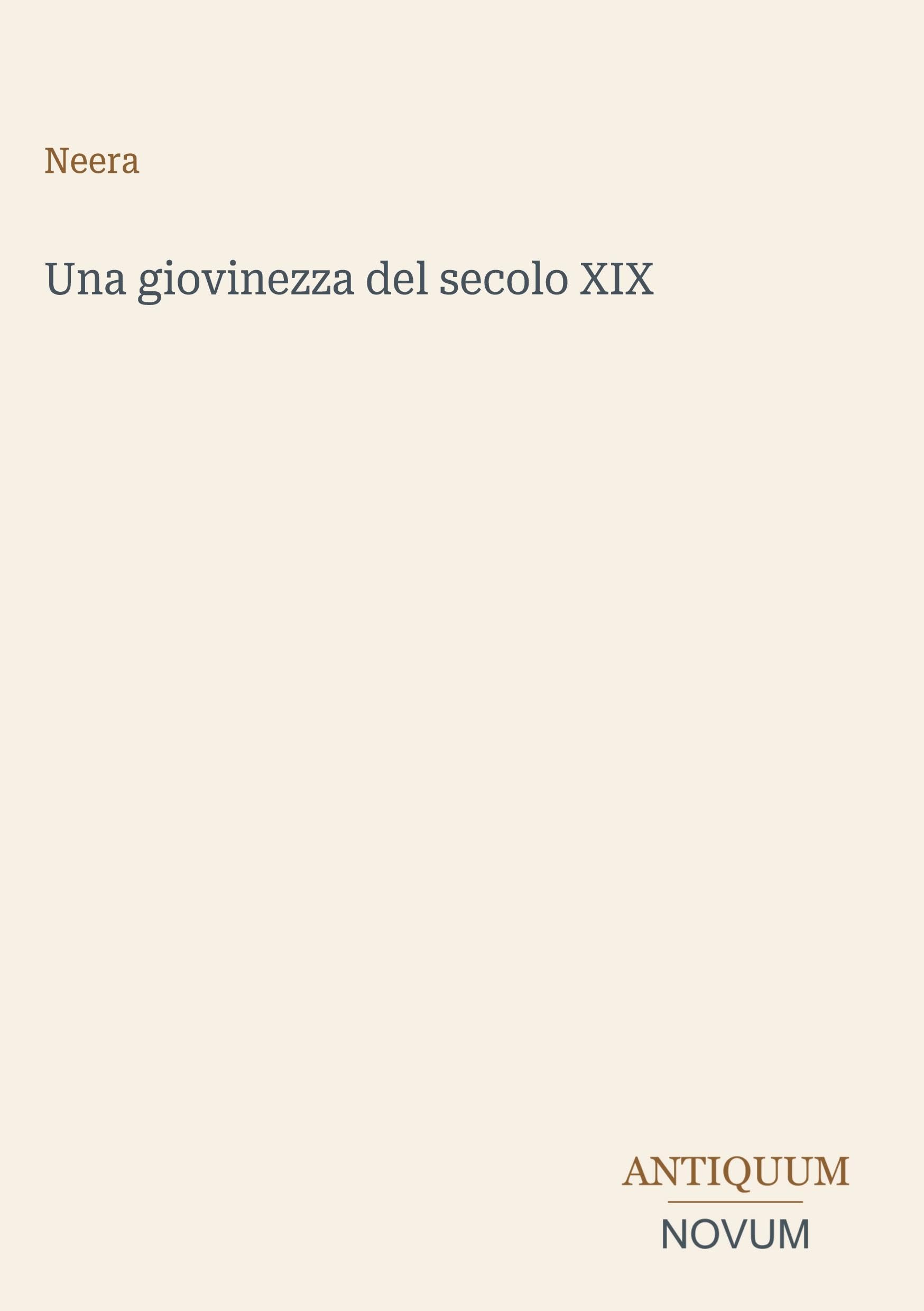 Una giovinezza del secolo XIX