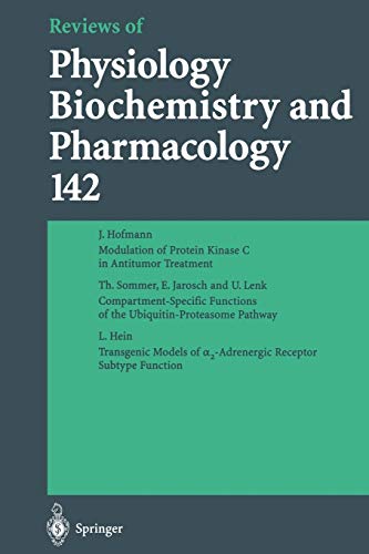 Reviews of Physiology, Biochemistry and Pharmacology (Reviews of Physiology, Biochemistry and Pharmacology, 142, Band 142)