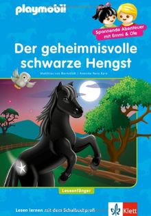 PLAYMOBIL Der geheimnisvolle schwarze Hengst: Reiterhof  - Lesen lernen - Leseanfänger