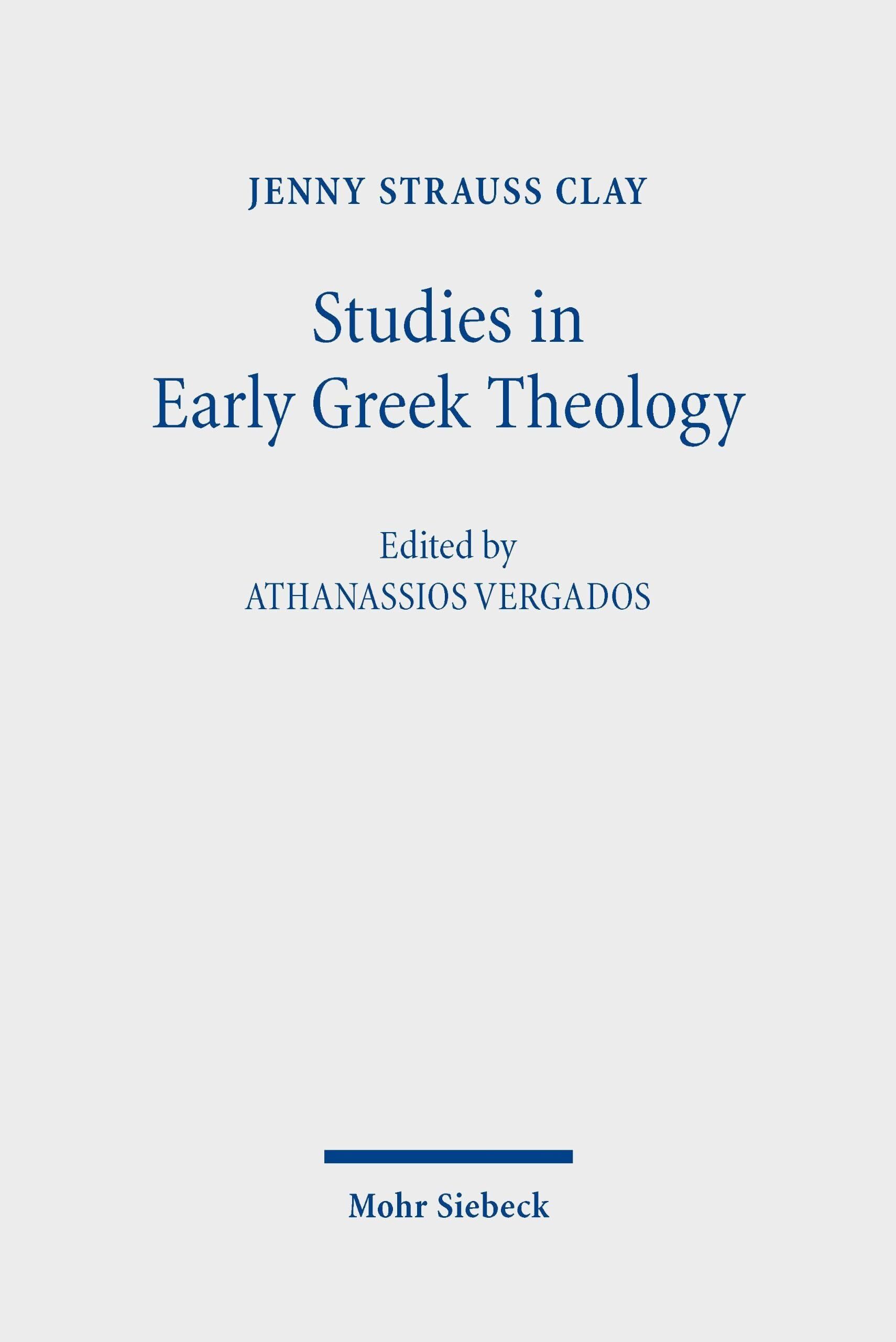 Studies in Early Greek Theology