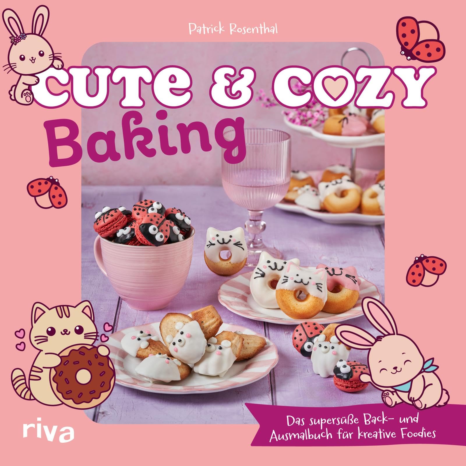 Cute & Cozy Baking: Das supersüße Back- und Ausmalbuch für kreative Foodies | Entspannung im Alltag mit tierischen Rezepten und Ausmalseiten. Für Erwachsene, Teenager und Kinder