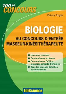 Biologie au concours d'entrée masseur-kinésithérapie