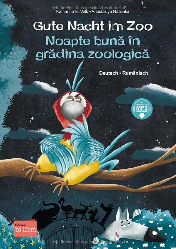 Gute Nacht im Zoo: Kinderbuch Deutsch-Rumänisch mit MP3-Hörbuch zum Herunterladen