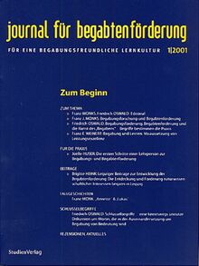 journal für begabtenförderung 1/2001: Zum Beginn