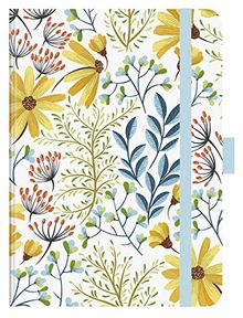 Premium Timer Big "Autumn Flowers" 2020: Hochwertiger Buchkalender. Terminplaner mit Wochenkalendarium, Gummiband und Stifthalter. 12 x 17 cm
