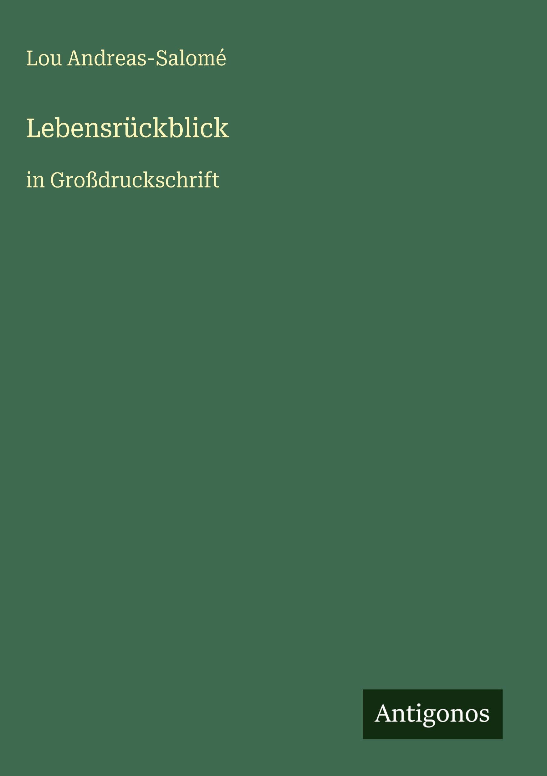 Lebensrückblick: in Großdruckschrift