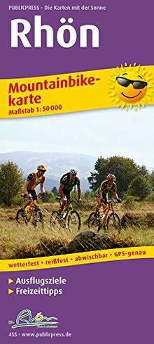 Rhön: Mountainbikekarte mit Ausflugszielen, Einkehr- & Freizeittipps, wetterfest, reissfest, abwischbar, GPS-genau. 1:50000