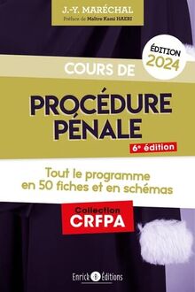 Cours de procédure pénale 2024 : tout le programme en 50 fiches et en schémas