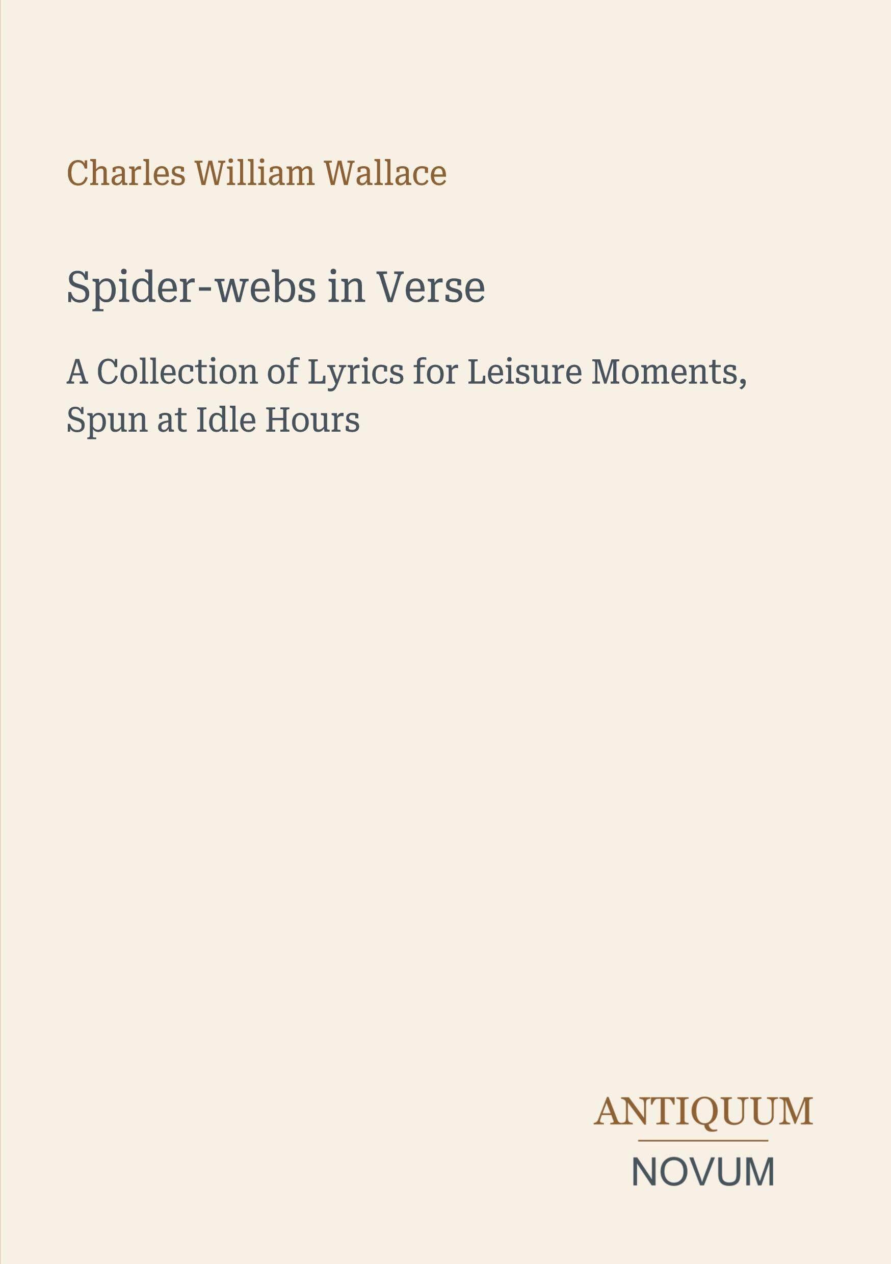 Spider-webs in Verse