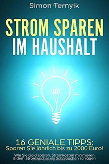 Strom sparen im Haushalt: 16 geniale Tipps: Sparen Sie jährlich bis zu 2000 Euro! Wie Sie Geld sparen, Stromkosten minimieren & dem Stromwucher ein Schnippchen schlagen