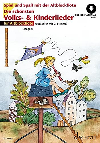 Die schönsten Volks- und Kinderlieder: sehr leicht bearbeitet. 1-2 Alt-Blockflöten. (Spiel und Spaß mit der Blockflöte)