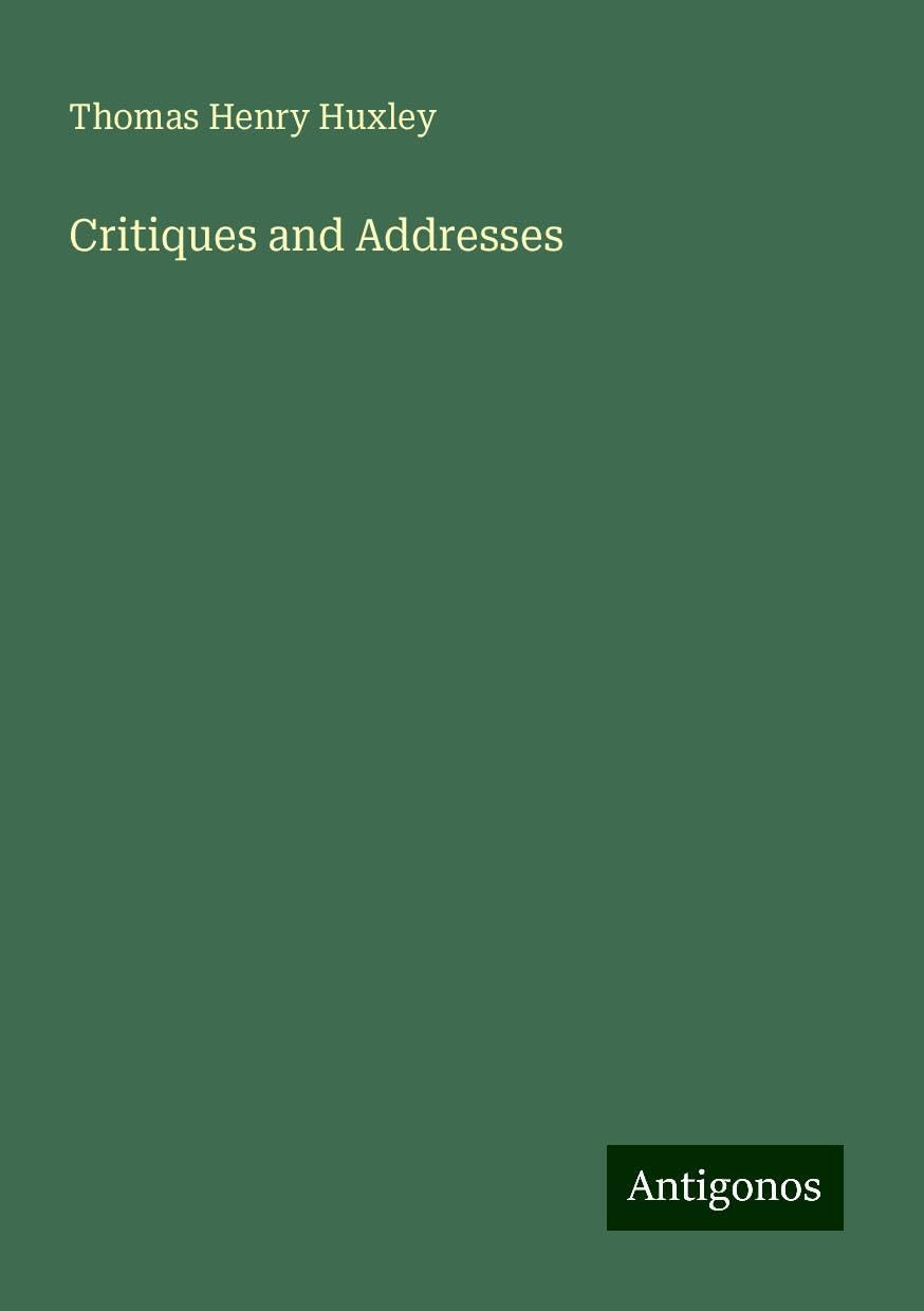 Critiques and Addresses