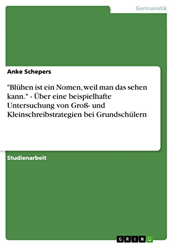 Blühen ist ein Nomen, weil man das sehen kann. - Über eine beispielhafte Untersuchung von Groß- und Kleinschreibstrategien bei Grundschülern