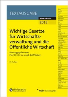 Wichtige Gesetze für Wirtschaftsverwaltung und die Öffentliche Wirtschaft