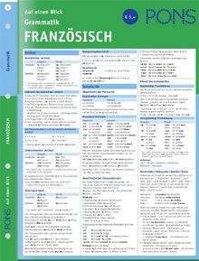 PONS Grammatik auf einen Blick. Französisch