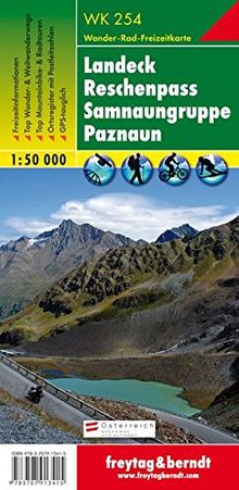 Freytag Berndt Wanderkarten, WK 254, Landeck - Reschenpass - Samnaungruppe - Paznaun - Maßstab 1:50.000 (freytag & berndt Wander-Rad-Freizeitkarten)