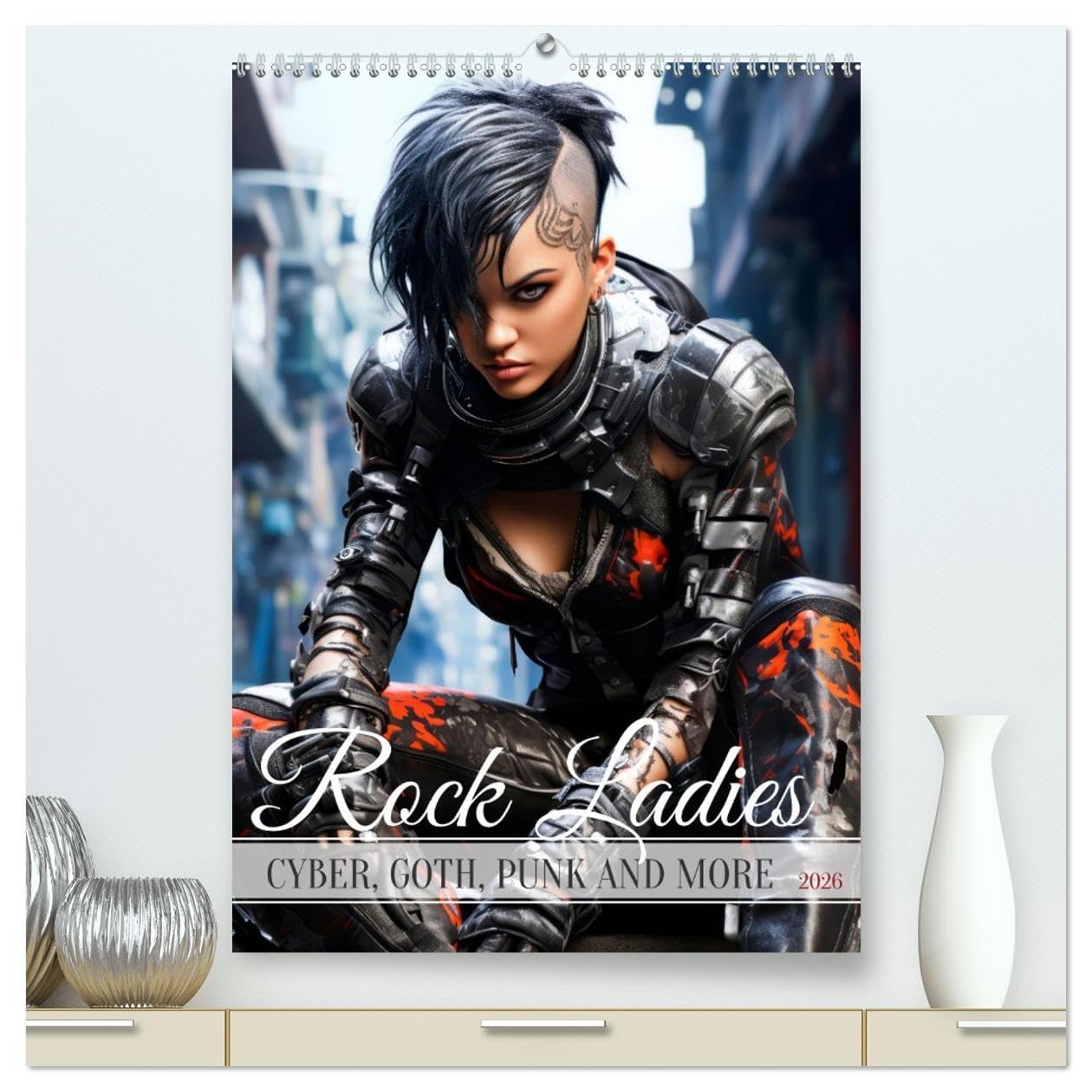 ROCK LADIES Cyber, goth, punk and more (High Quality Premium Wall Calendar 2026 DIN A2 portrait),CALVENDO 12 Month Wall Calendar: Not just music, but a lifestyle