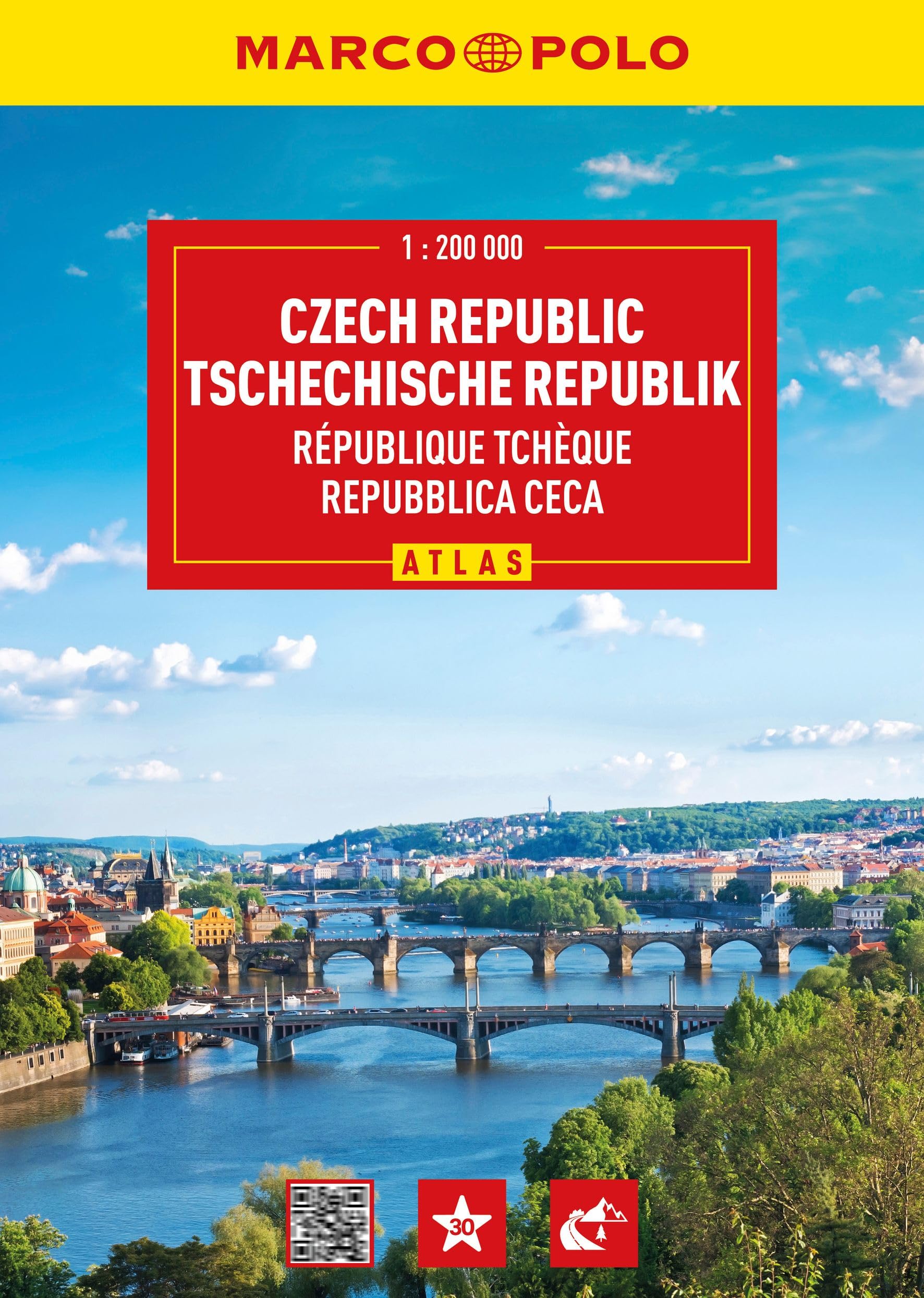 MARCO POLO Reiseatlas Tschechische Republik 1:200.000: mit Slowakische Republik 1:800.000 und Europa 1:4,5 Mio.