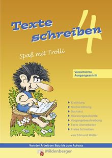 Texte schreiben - Spaß mit Trolli 4: Vereinfachte Ausgangsschrift