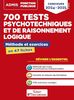 700 tests psychotechniques et de raisonnement logique - Méthode et exercices - L'essentiel en fiches: Concours 2024-2025