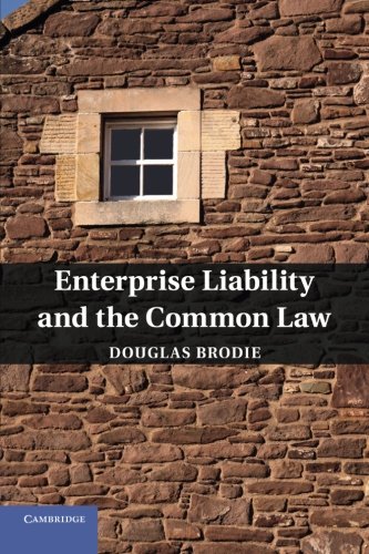 Douglas Brodie Enterprise Liability And The Common Law
