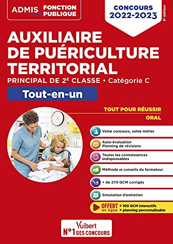 Calendrier Concours Auxiliaire De Puériculture 2023 Concours Auxiliaire De Puériculture Territorial - Catégorie C - Tout-En-Un:  Concours 2022-2023 (2021) De Marie-Christine Lefort