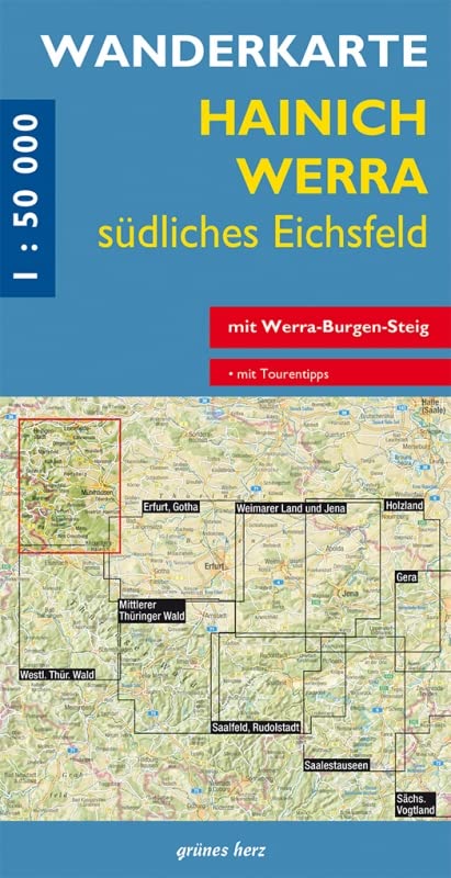 Wanderkarte Hainich, Werra südliches Eichsfeld: mit Werra-Burgen-Steig