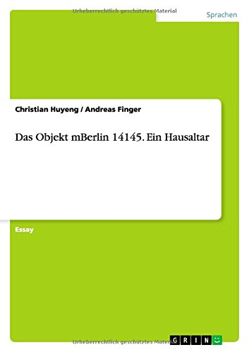 Das Objekt mBerlin 14145. Ein Hausaltar