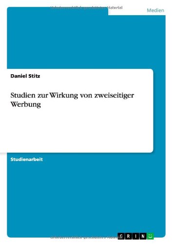 Studien zur Wirkung von zweiseitiger Werbung