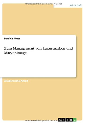 Zum Management von Luxusmarken und Markenimage