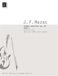 Etudes speciales: Band 1. op. 36. Violine. Partitur.